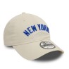 Weiße New York Yankees MLB Wordmark 9TWENTY Verstellbare Cap