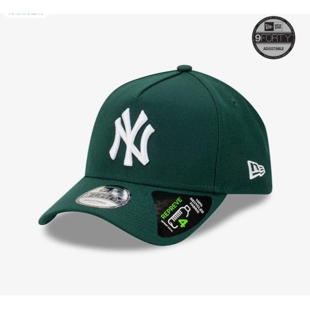 Dunkelgrüne New York Yankees Repreve 9FORTY A-Frame Cap