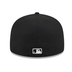 Schwarze New York Yankees Shadow Stitch 59FIFTY Fitted Cap