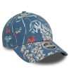 Blaue New York Yankees Denim Floral Damen 9FORTY Verstellbare Cap