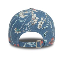 Blaue New York Yankees Denim Floral Damen 9FORTY Verstellbare Cap