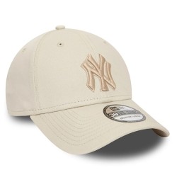 Beige New York Yankees MLB Outline 39THIRTY Stretch Fit Cap