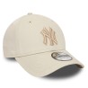 Beige New York Yankees MLB Outline 39THIRTY Stretch Fit Cap