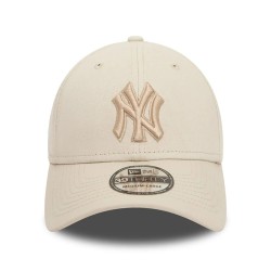 Beige New York Yankees MLB Outline 39THIRTY Stretch Fit Cap