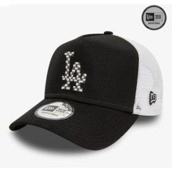 Schwarze LA Dodgers Seasonal Infill A-Frame Trucker Cap