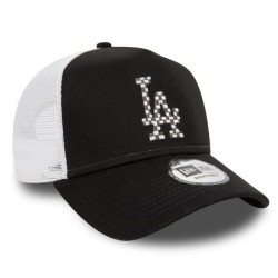 Schwarze LA Dodgers Seasonal Infill A-Frame Trucker Cap