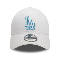 Weiße LA Dodgers Team Outline 9FORTY Verstellbare Cap