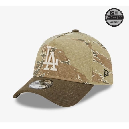 Grüne LA Dodgers Two-Tone Tiger Camo 9FORTY A-Frame Cap