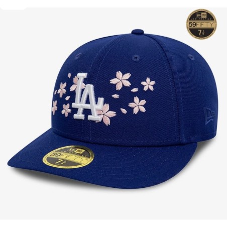 Dunkelblaue LA Dodgers Cherry Blossom Low Profile 59FIFTY Fitted Cap