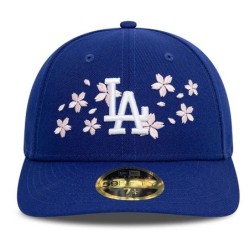 Dunkelblaue LA Dodgers Cherry Blossom Low Profile 59FIFTY Fitted Cap