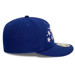 Dunkelblaue LA Dodgers Cherry Blossom Low Profile 59FIFTY Fitted Cap