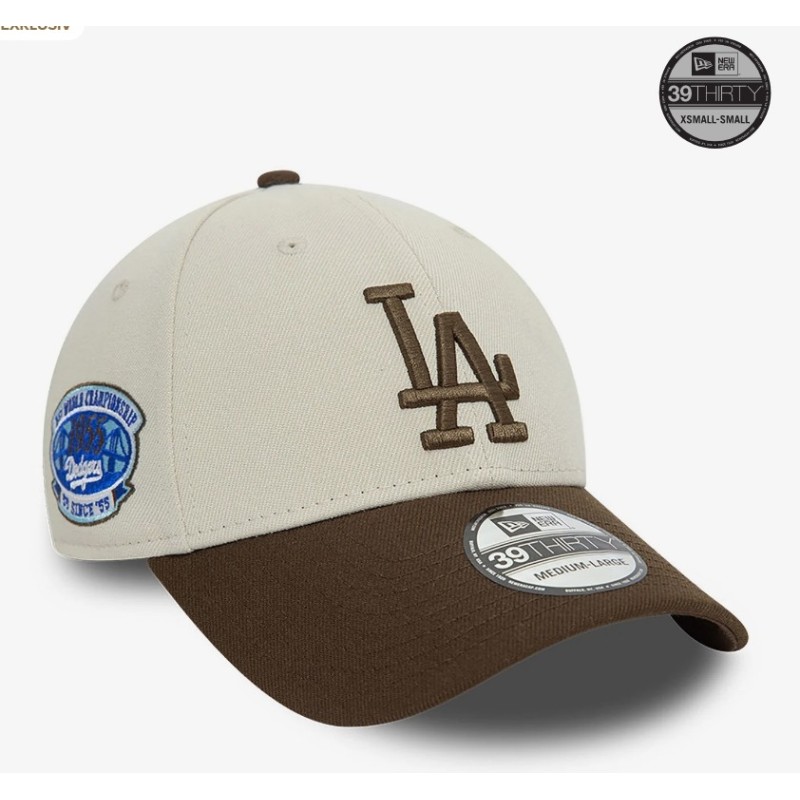 Beige LA Dodgers Neutral World Series 39THIRTY Cap