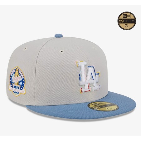 Hellbeige LA Dodgers Colour Brush 59FIFTY Fitted Cap