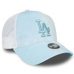 Blaue LA Dodgers Velours Damen A-Frame Trucker Cap