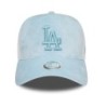 Blaue LA Dodgers Velours Damen A-Frame Trucker Cap