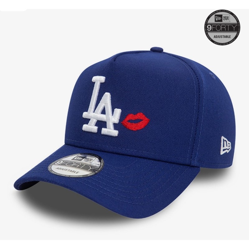 Dunkelblaue LA Dodgers Lips 9FORTY A-Frame Cap