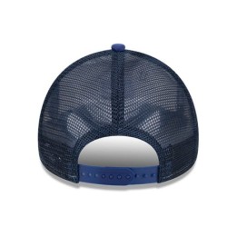 Blaue LA Dodgers Check Flag 9FORTY A-Frame Trucker Cap