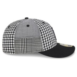 Schwarze LA Dodgers Patch Plaid Low Profile 59FIFTY Fitted Cap