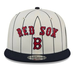 Weiße Boston Red Sox Jersey Pinstripe 9FIFTY Snapback Cap