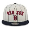 Weiße Boston Red Sox Jersey Pinstripe 9FIFTY Snapback Cap