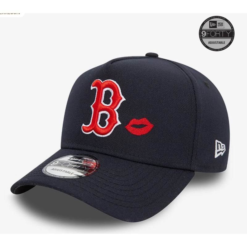 Dunkelblaue Boston Red Sox Lips 9FORTY A-Frame Cap