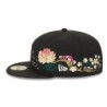 Schwarze Boston Red Sox Cherry Blossom 59FIFTY Fitted Cap