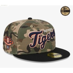 Grüne Detroit Tigers Camo All Over Print 59FIFTY Fitted Cap