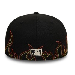 Schwarze Detroit Tigers MLB Fire 59FIFTY Fitted Cap