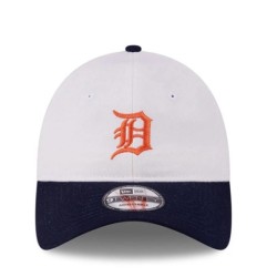 Weiße Detroit Tigers Leather Strap 9TWENTY Verstellbare Cap