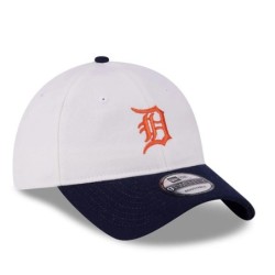 Weiße Detroit Tigers Leather Strap 9TWENTY Verstellbare Cap