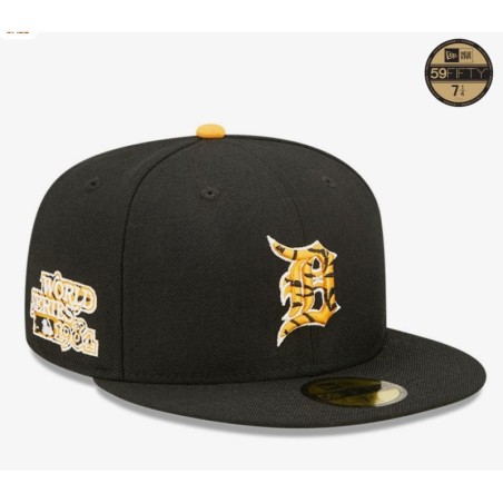 Schwarze Detroit Tigers Tiger Fill 59FIFTY Fitted Cap