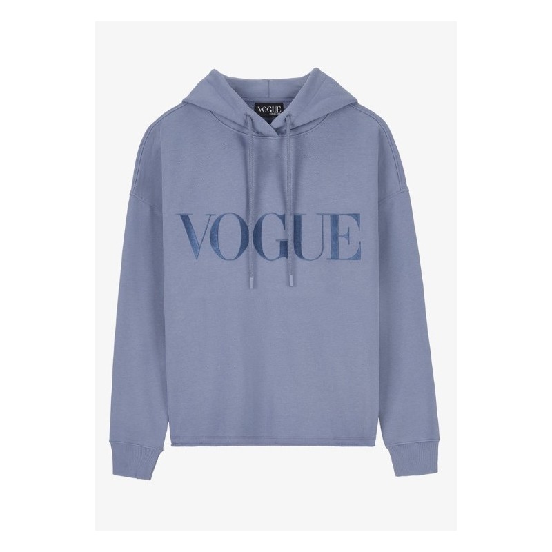 VOGUE Hoodie Denim Blue mit Open Edge