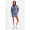 VOGUE Hoodie Denim Blue mit Open Edge