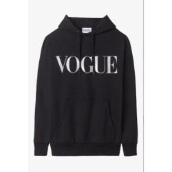 VOGUE Hoodie Schwarz mit Logo-Stickerei