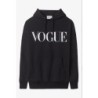 VOGUE Hoodie Schwarz mit Logo-Stickerei