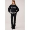 VOGUE Sweatshirt Schwarz mit Logo-Stickerei in Creme