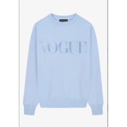 VOGUE Sweatshirt Hellblau mit Logo-Stickerei