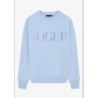 VOGUE Sweatshirt Hellblau mit Logo-Stickerei