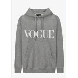 VOGUE Hoodie Grau mit Logo-Stickerei