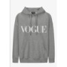 VOGUE Hoodie Grau mit Logo-Stickerei