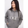 VOGUE Hoodie Grau mit Logo-Stickerei