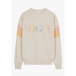 VOGUE Sweatshirt Ivory mit buntem Logo-Print