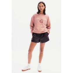 VOGUE Sweatshirt Ash Rose mit bunter Logo-Stickerei