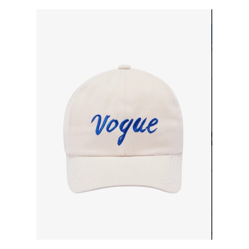 VOGUE Cap Ecru mit Logo-Stickerei