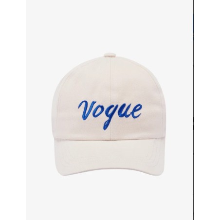 VOGUE Cap Ecru mit Logo-Stickerei