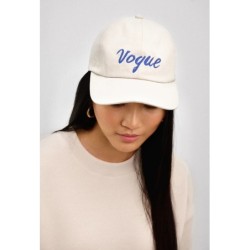 VOGUE Cap Ecru mit Logo-Stickerei