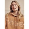 VOGUE Hoodie Camel mit Stickereien