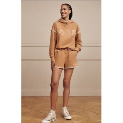 VOGUE Hoodie Camel mit Stickereien