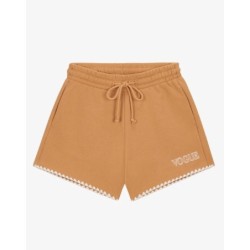 VOGUE Shorts Camel mit Stickereien