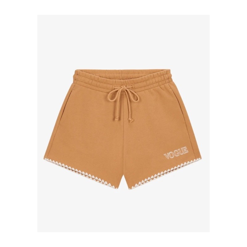 VOGUE Shorts Camel mit Stickereien